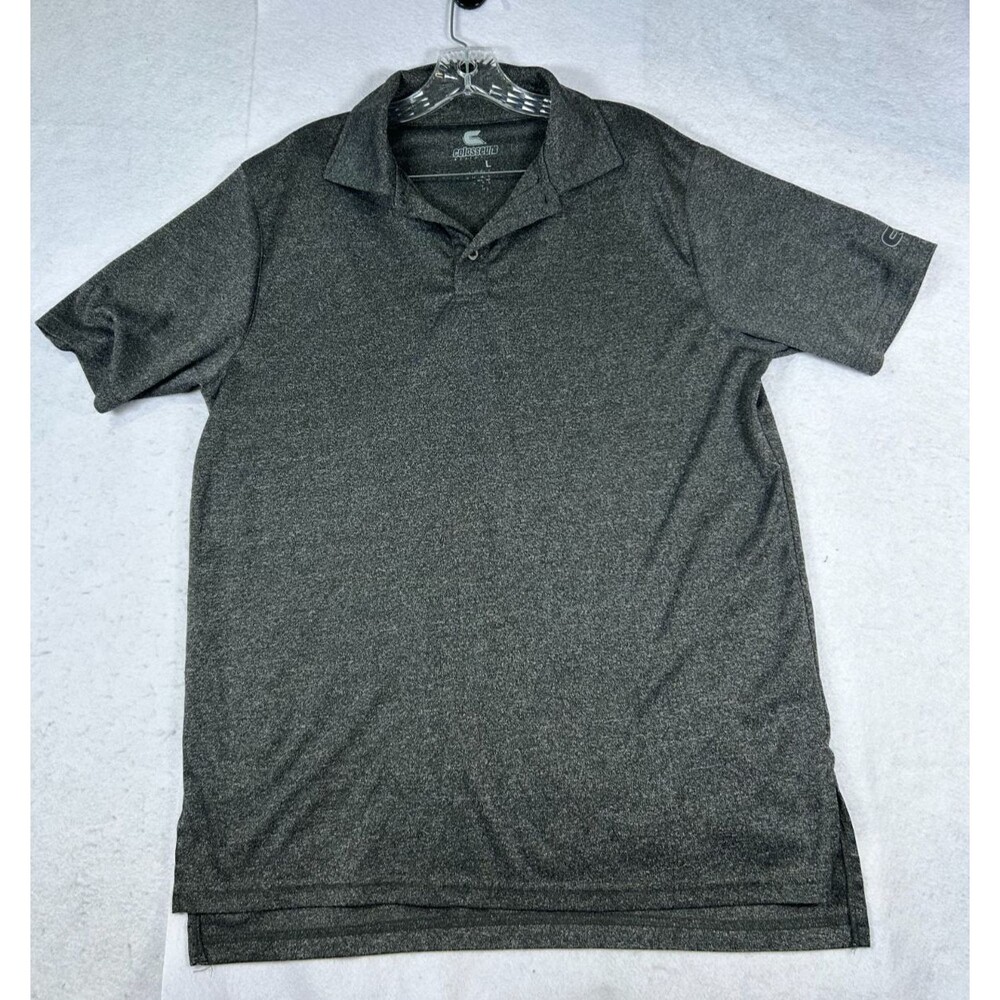 Colosseum Athletics Men’s Performance Polo Shirt Large Gray Heather Golf